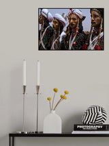 Posing before going to dance to the gerewol festival - Niger Poster och Canvastavla