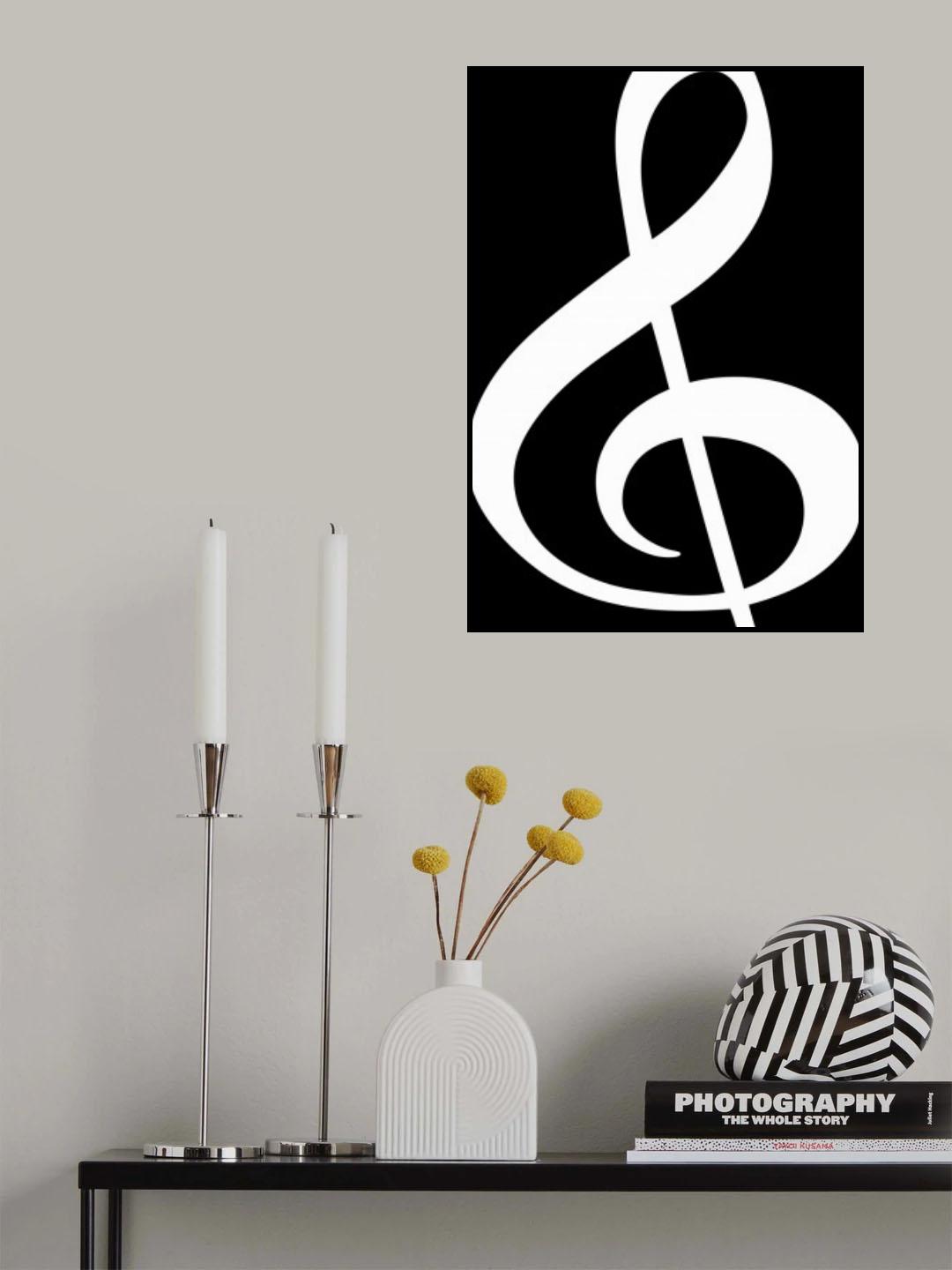 Big treble clef 2 Poster och Canvastavla