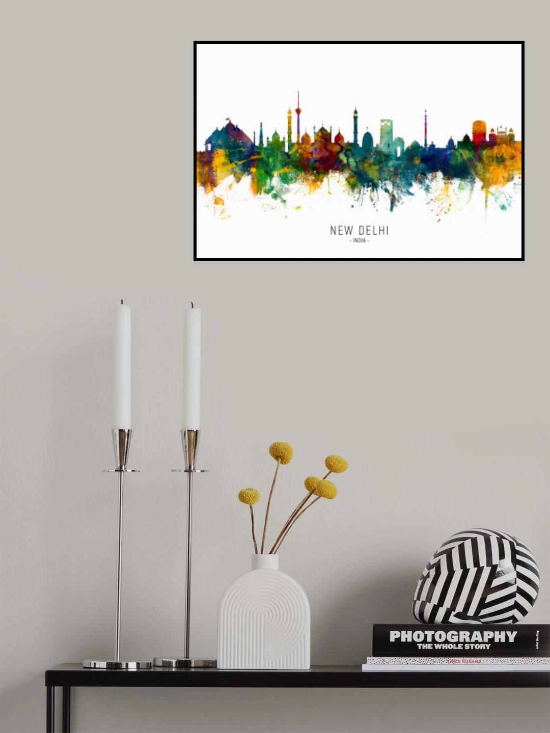 New Delhi India Skyline Poster och Canvastavla