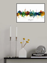 New Delhi India Skyline Poster och Canvastavla