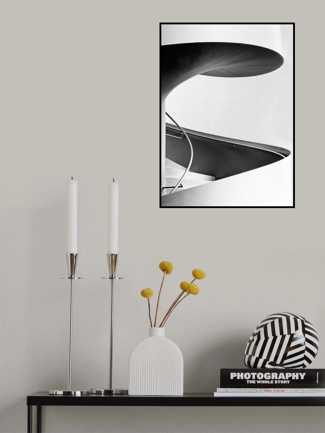 Spiral Staircase Poster och Canvastavla
