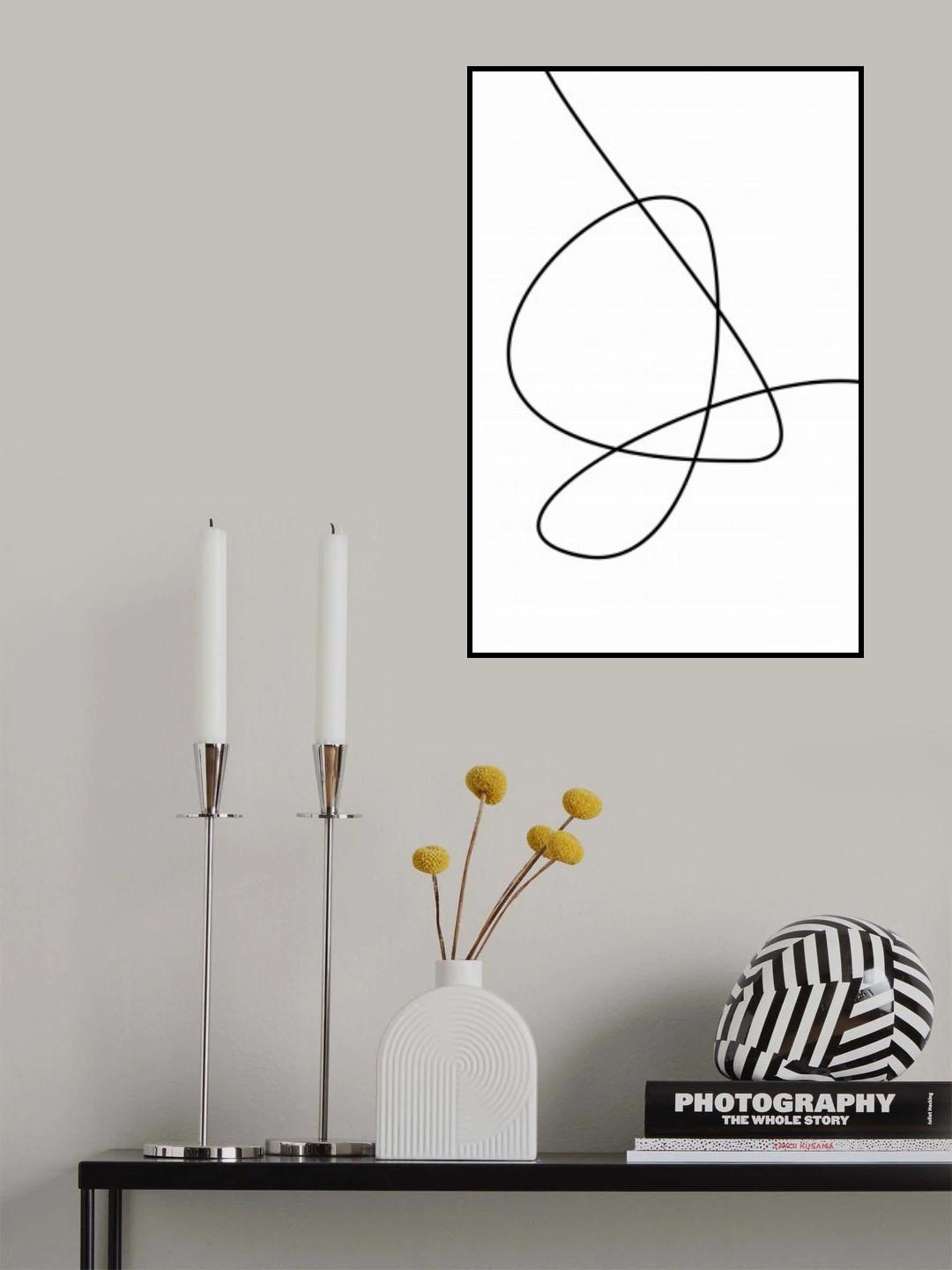 Abstract Line Poster och Canvastavla