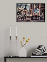 Grandpa with grandkid Poster och Canvastavla