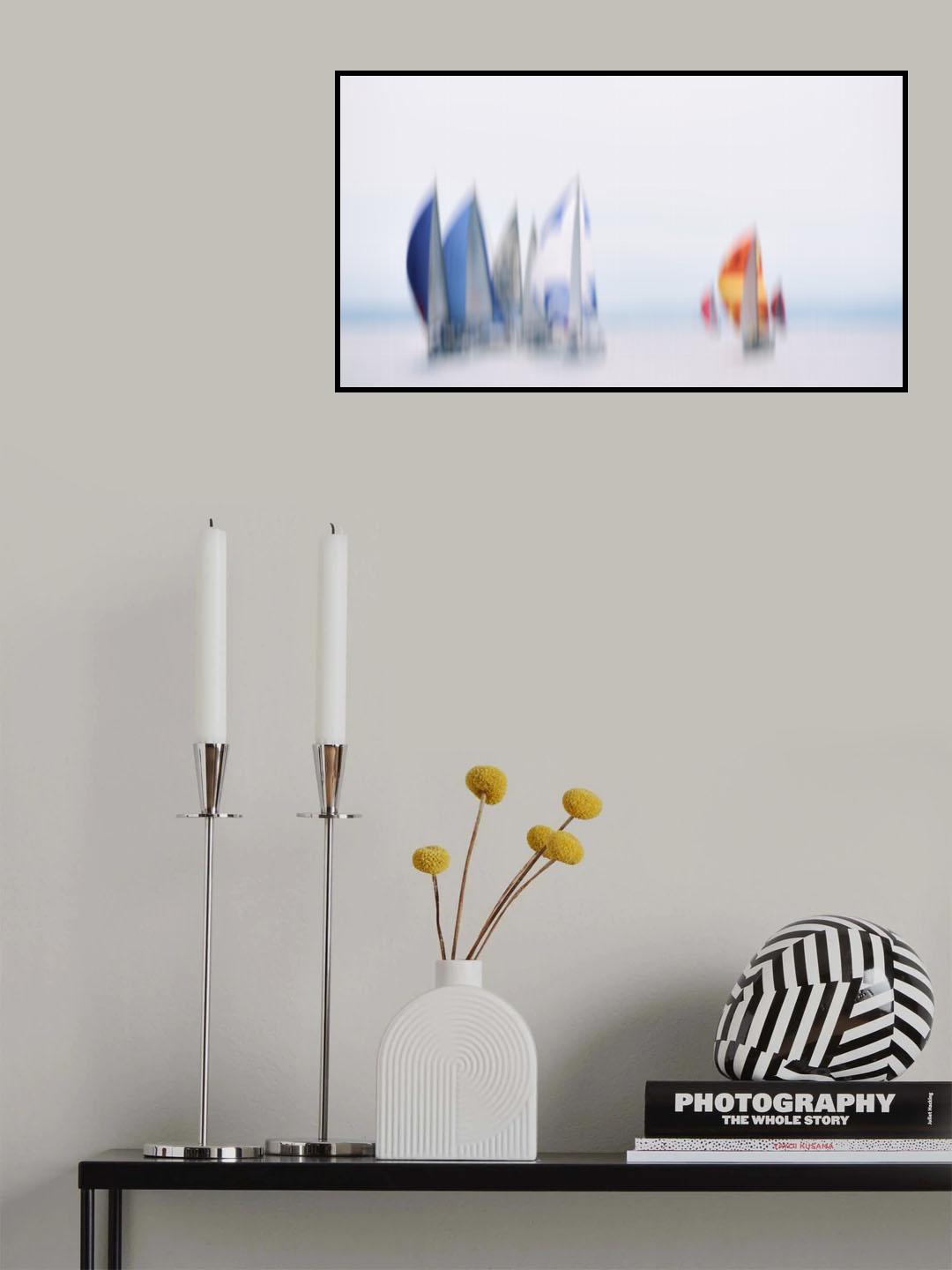 Blue vs red Poster och Canvastavla
