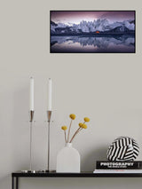 Ice Tower Forest under the Venus Light Belt 《夕阳冰塔》 Poster och Canvastavla