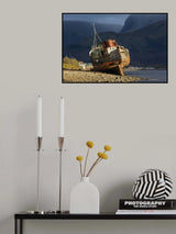 Shipwreck at Corpach Poster och Canvastavla