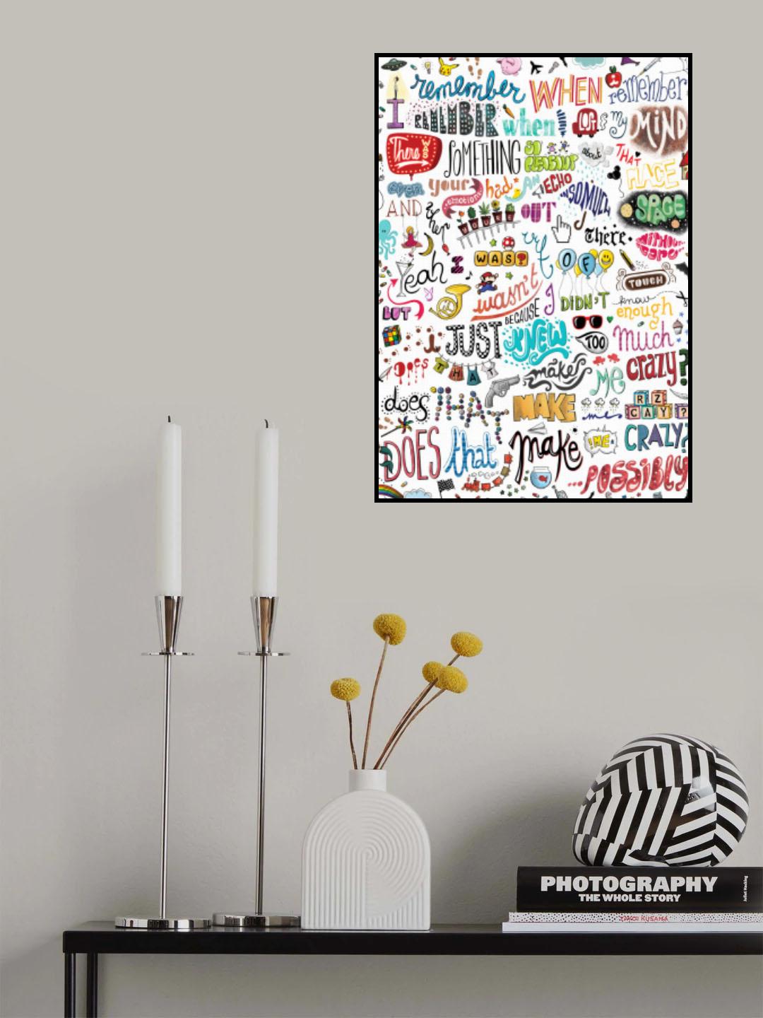 Crazy Poster och Canvastavla