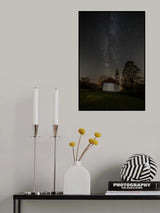 The little church under the Milky Way Poster och Canvastavla