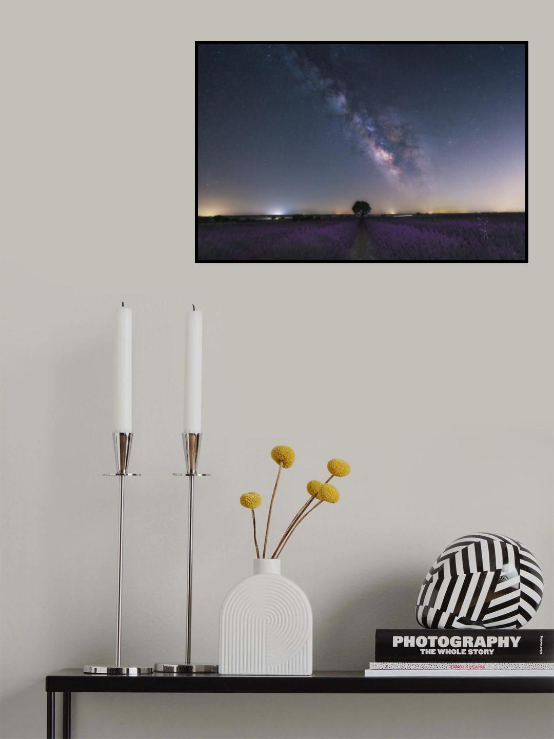 Milky way in Brihuega Poster och Canvastavla