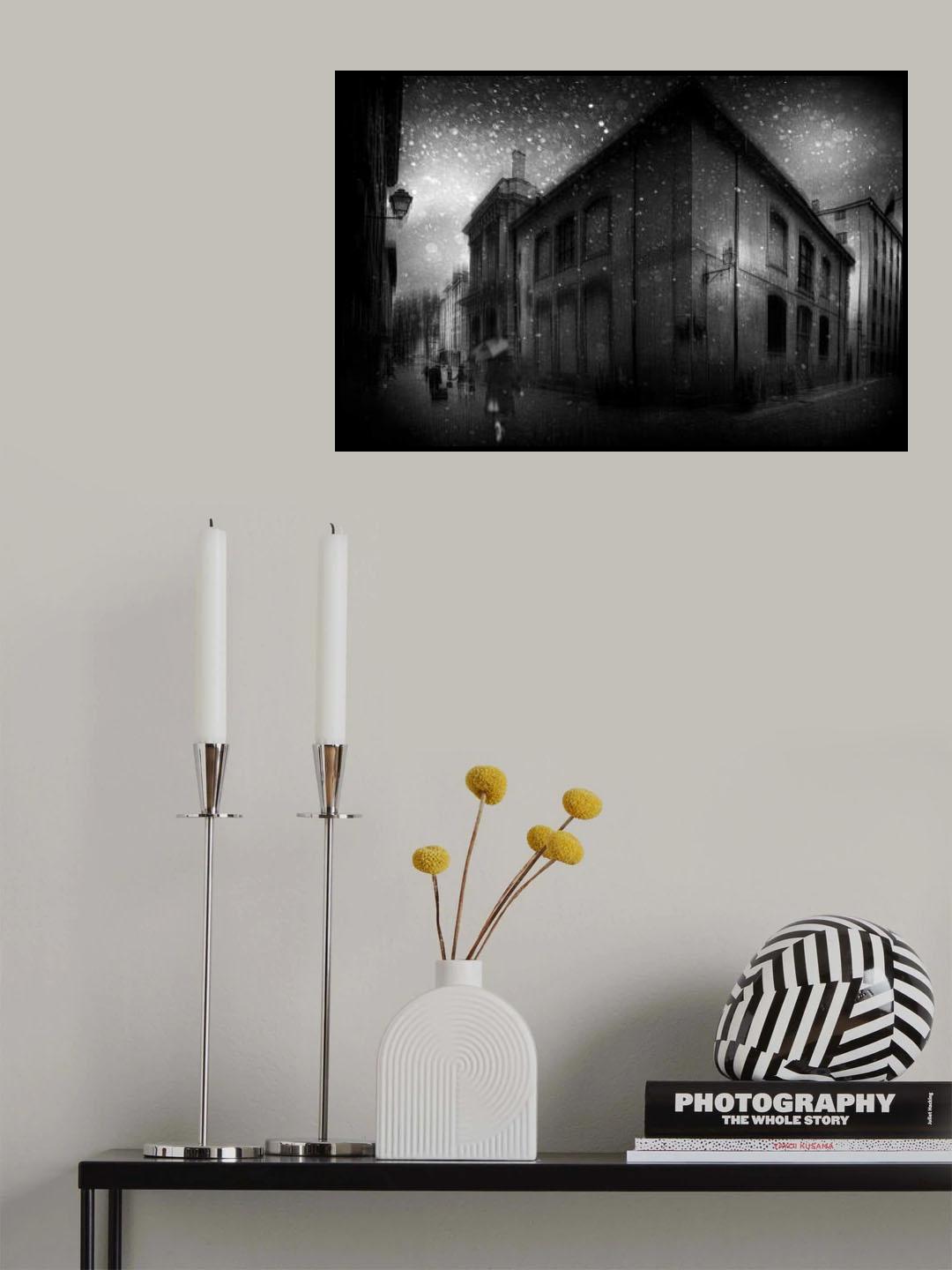 Snowing in the streets of Lyon Poster och Canvastavla