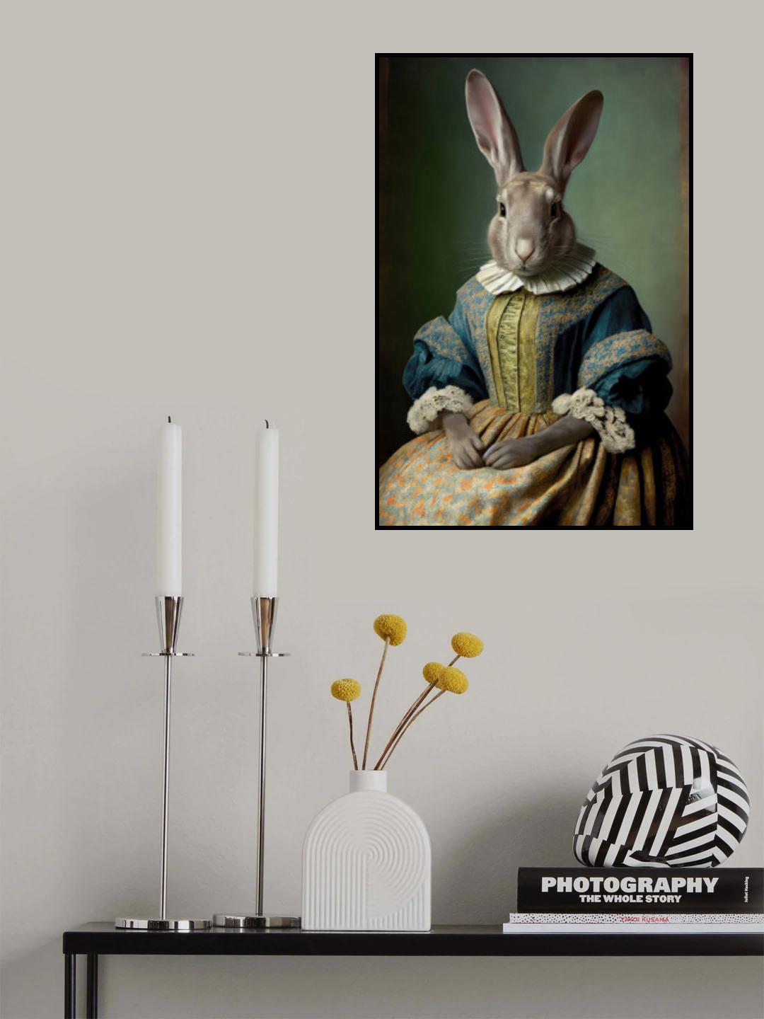 Mrs Bunny Poster och Canvastavla
