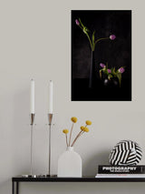 Still life with five pink tulips Poster och Canvastavla
