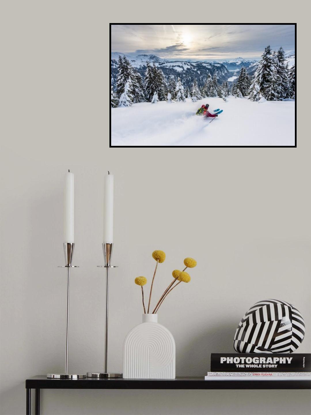 Freeriding with Arnaud Kugener Poster och Canvastavla