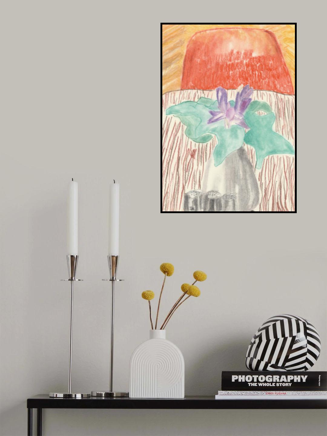 Vase mit Irisblüte Poster och Canvastavla