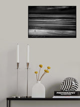 A lonely man on the beach. North France. Poster och Canvastavla