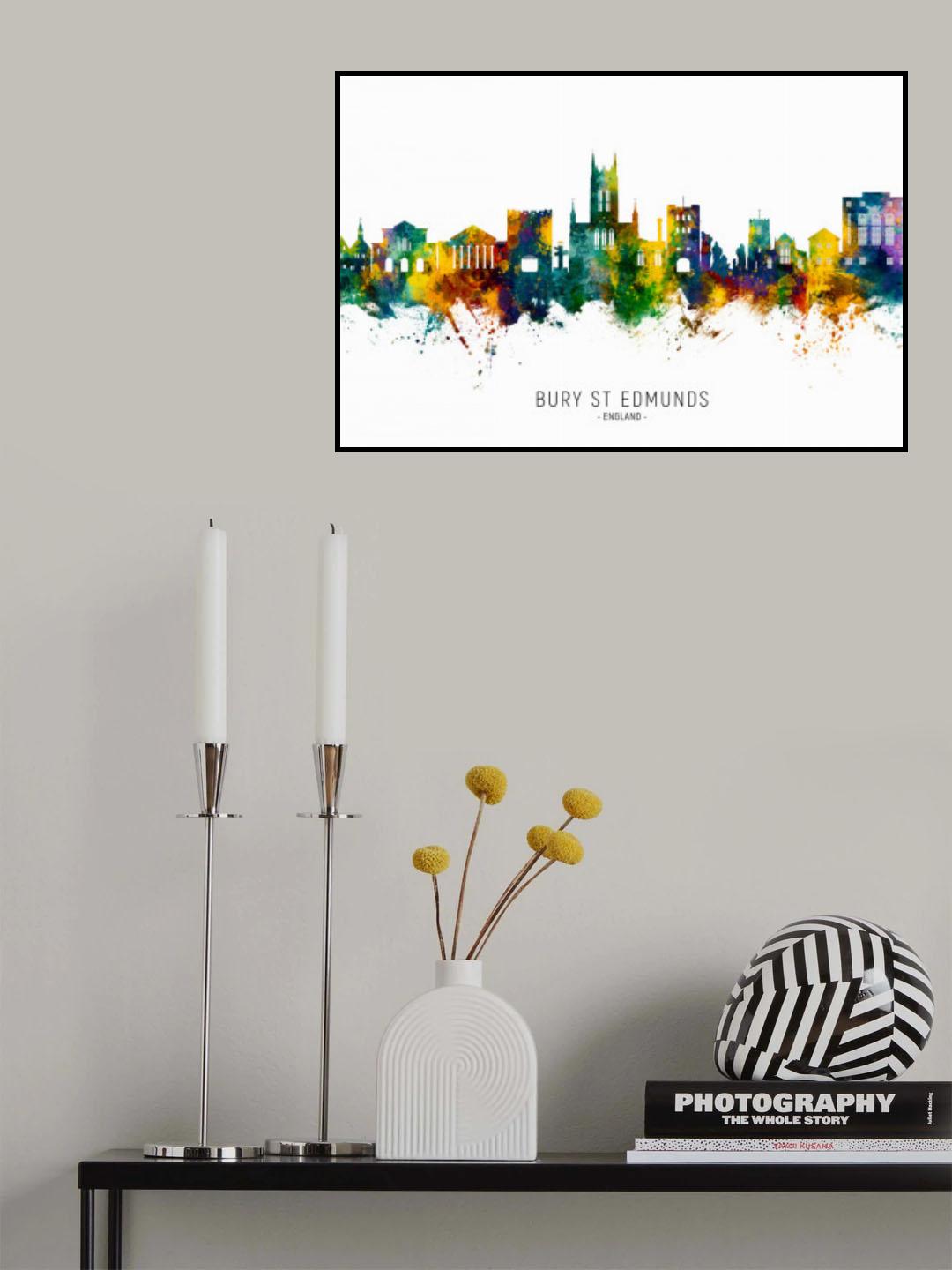 Bury St Edmunds England Skyline Poster och Canvastavla