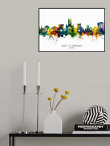 Bury St Edmunds England Skyline Poster och Canvastavla