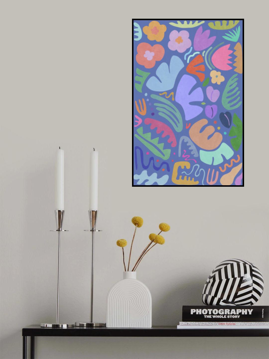 Floral Shapes Colors and Shapes II Poster och Canvastavla
