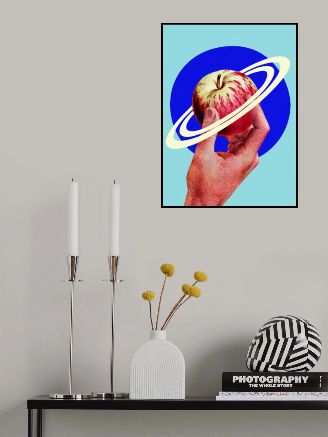 NASA Space Apple Poster och Canvastavla