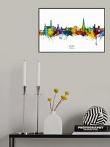 Bury England Skyline Poster och Canvastavla