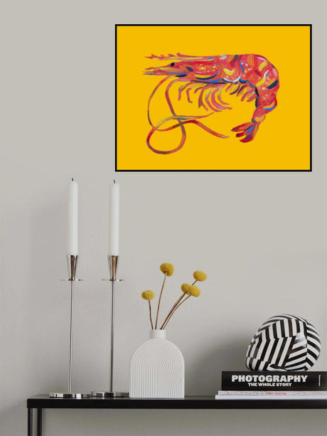 Prawn On Yellow Poster och Canvastavla