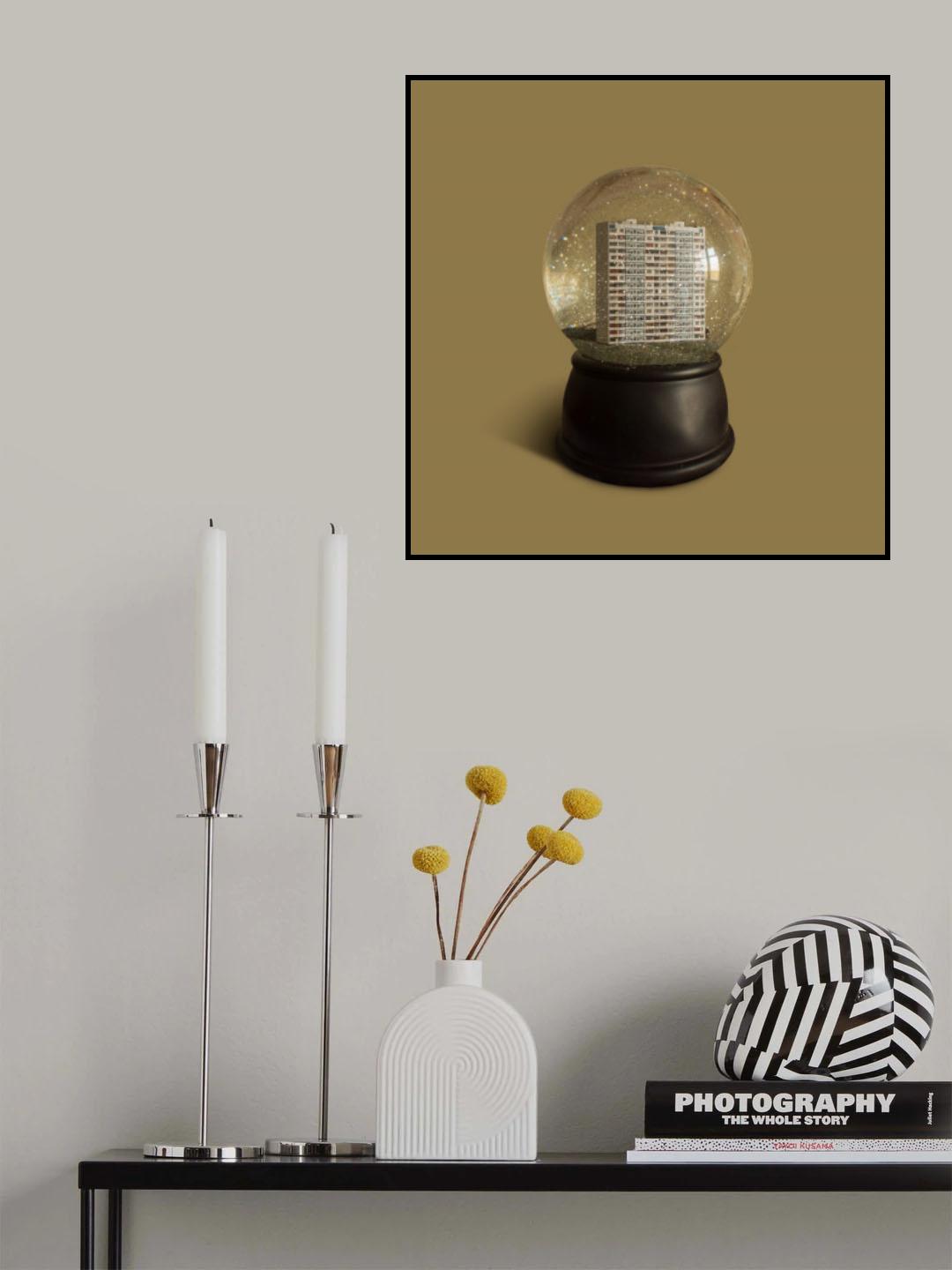 Urban Snow Globe Poster och Canvastavla