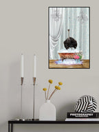 Ostrich &amp; Bubbles Poster och Canvastavla