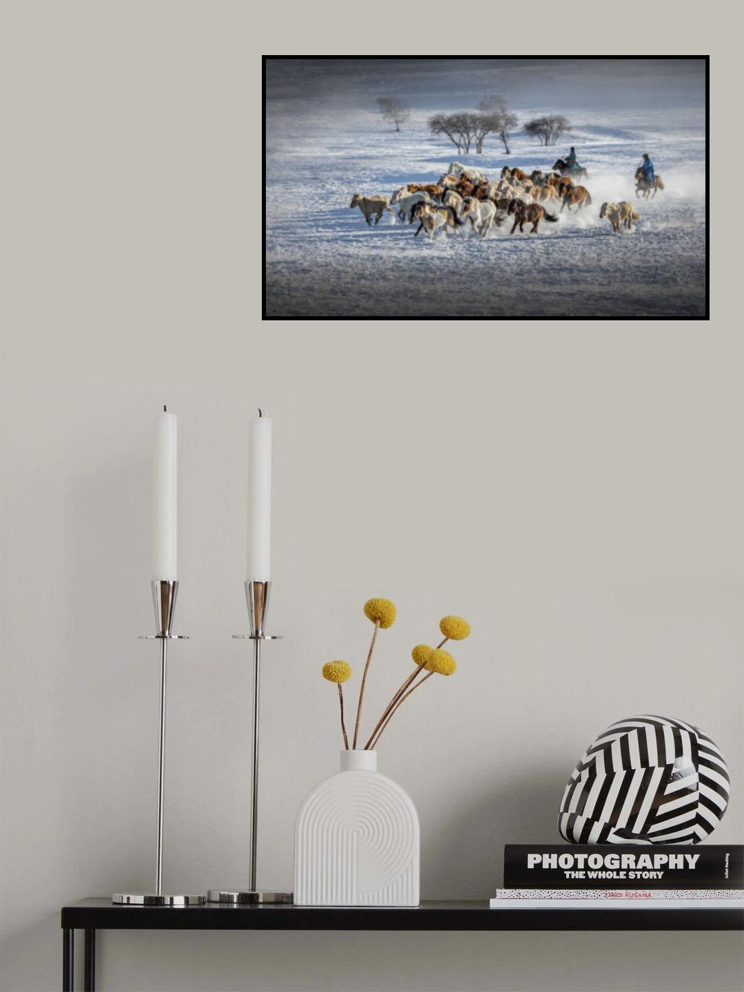 Galloping Horses Poster och Canvastavla