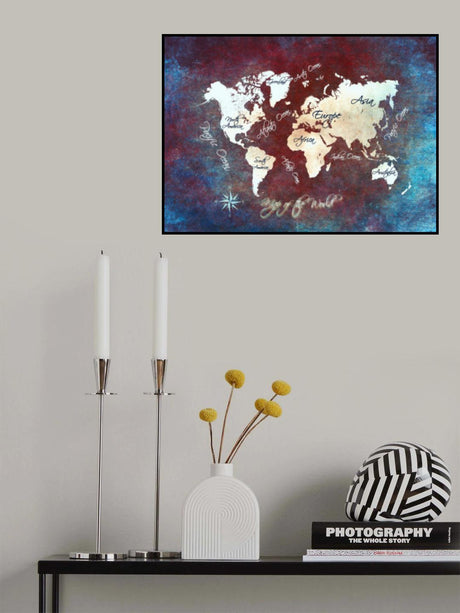 World map 16 Poster och Canvastavla