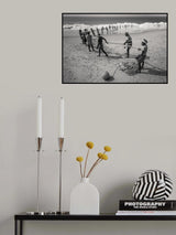 Fishermen in line Poster och Canvastavla