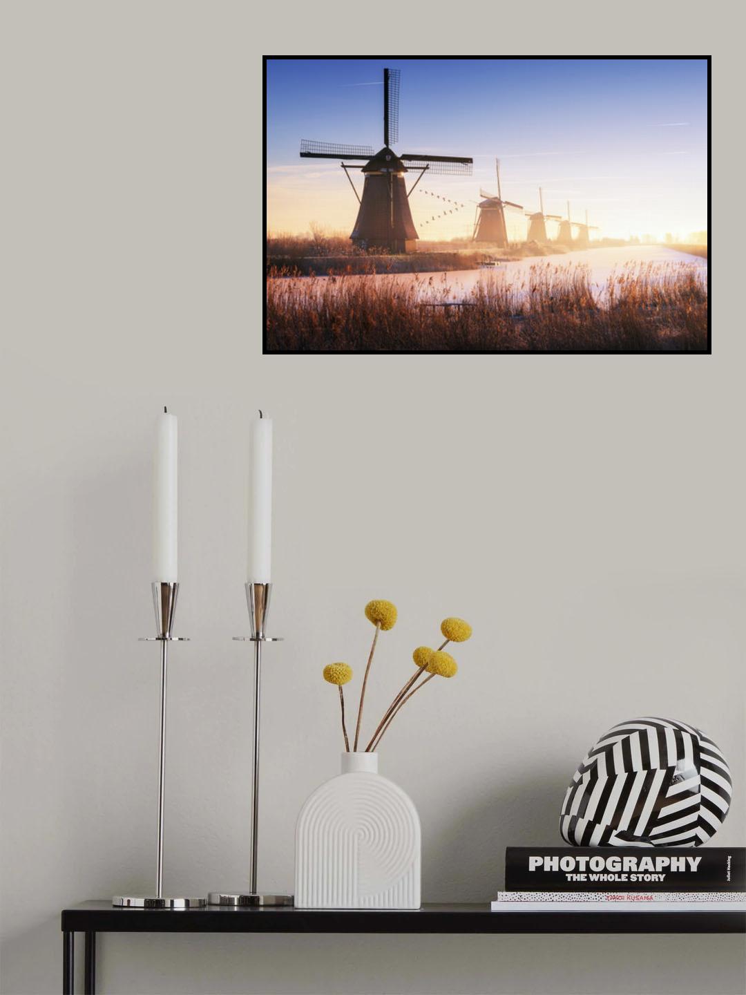 Kinderdijk 4. Poster och Canvastavla