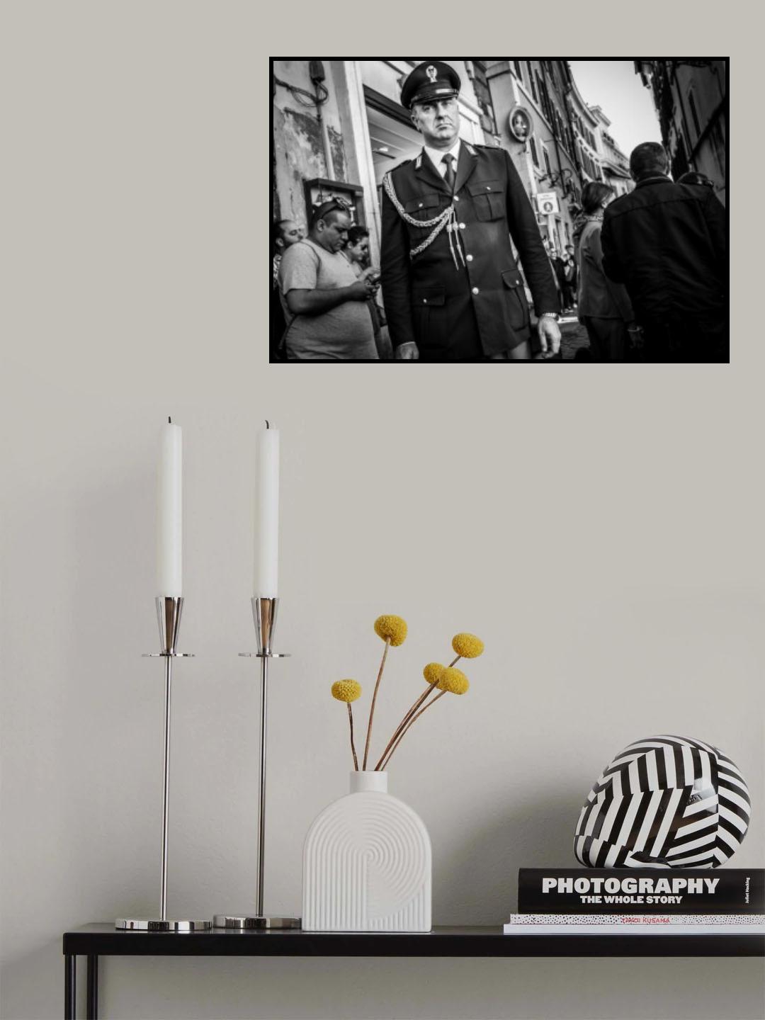 serious police officer Poster och Canvastavla