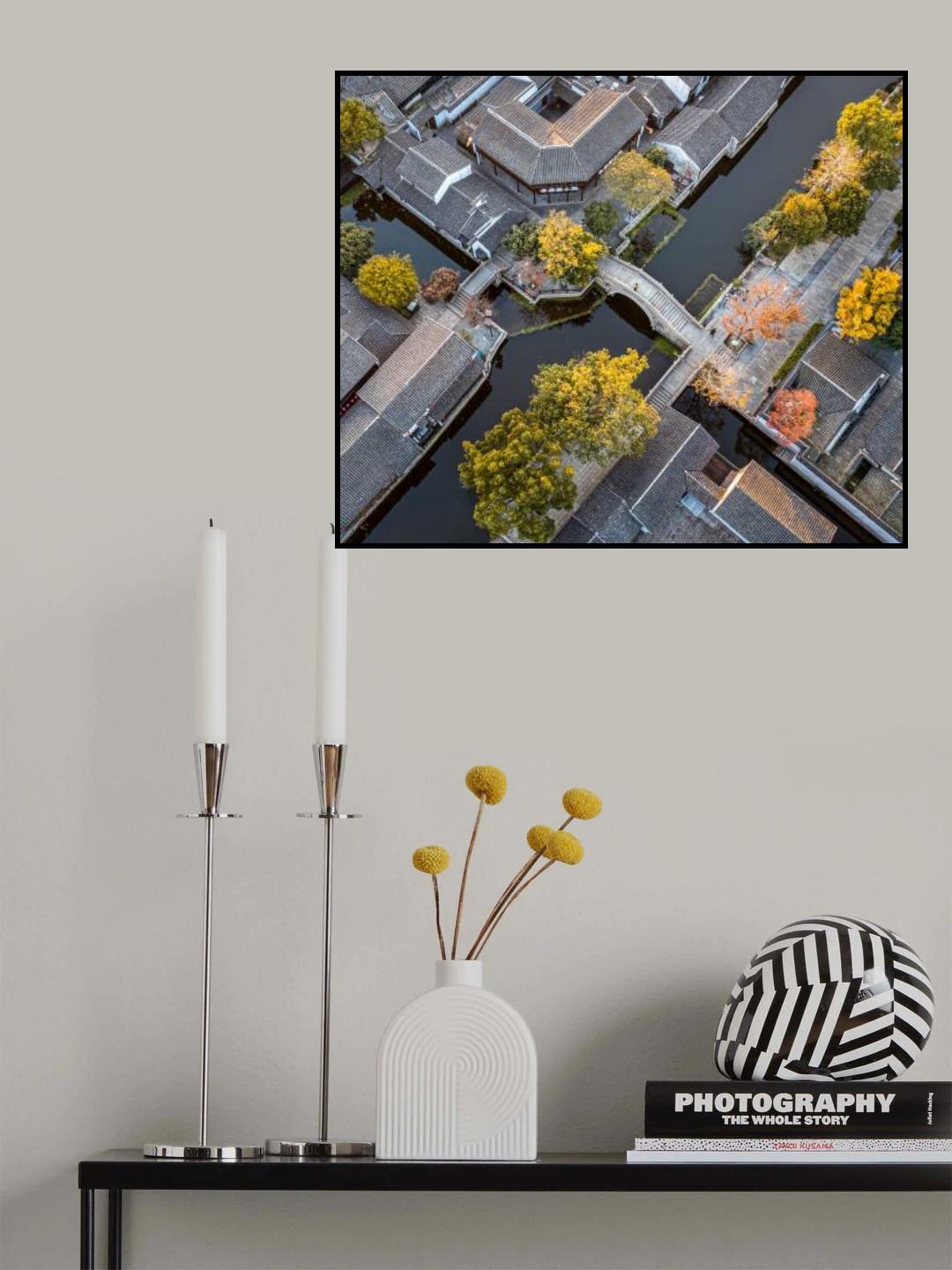 The Autumn of An Ancient Town Poster och Canvastavla