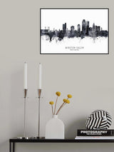 Winston-Salem North Carolina Skyline Poster och Canvastavla