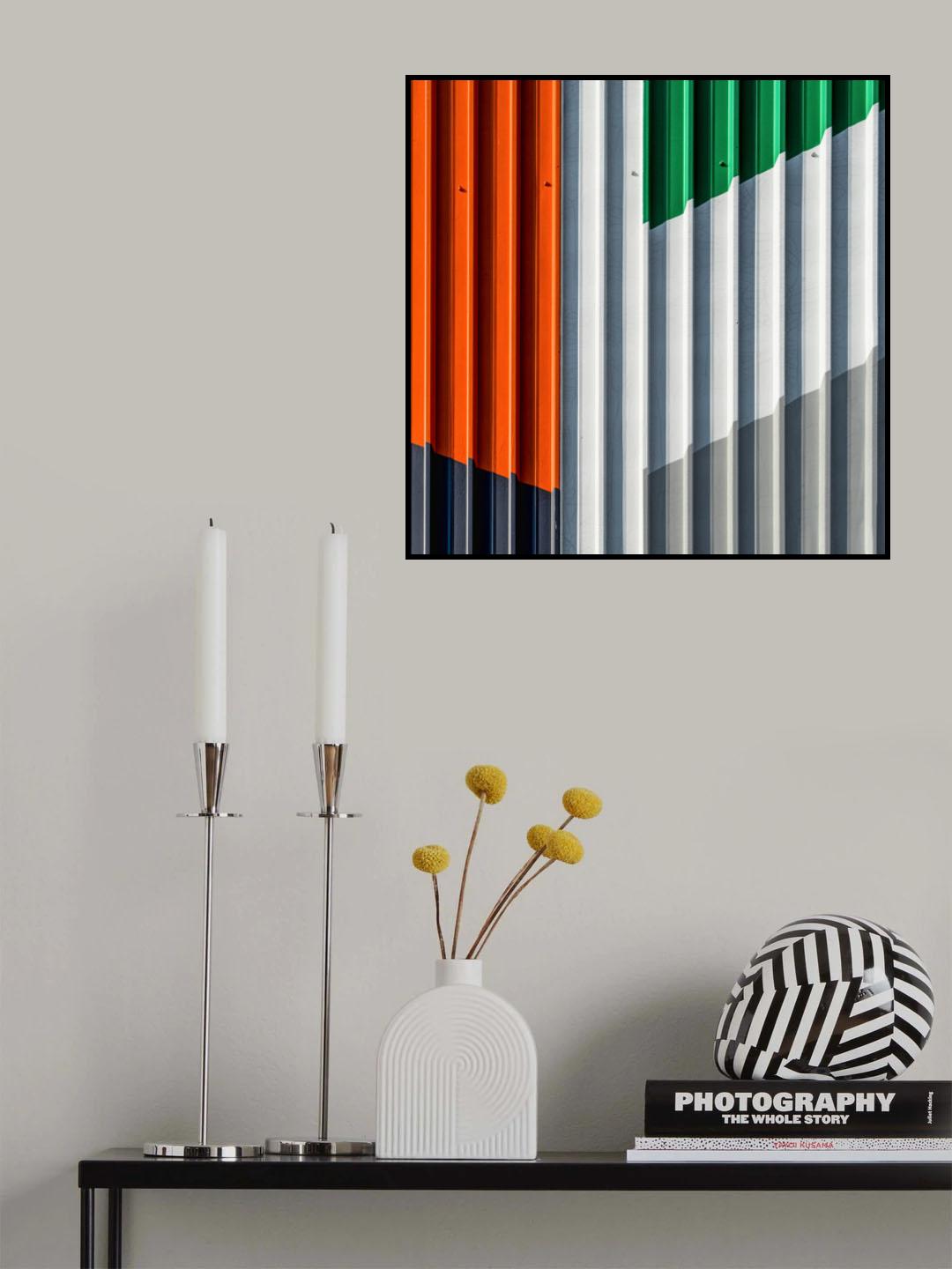 Corrugated flags Poster och Canvastavla