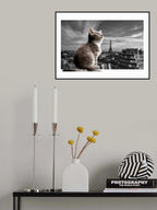 The Eiffel Cat Poster och Canvastavla