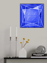 Be who you are gem cobalt blue Poster och Canvastavla