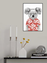 Summer koala (red) Poster och Canvastavla