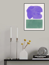 Watercolor Purple and Green Poster och Canvastavla