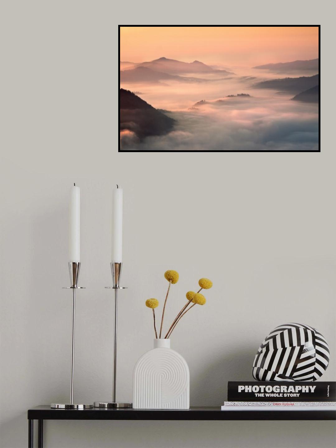 foggy morning in the mountains Poster och Canvastavla