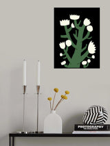 Nocturnal White Blossom Poster och Canvastavla