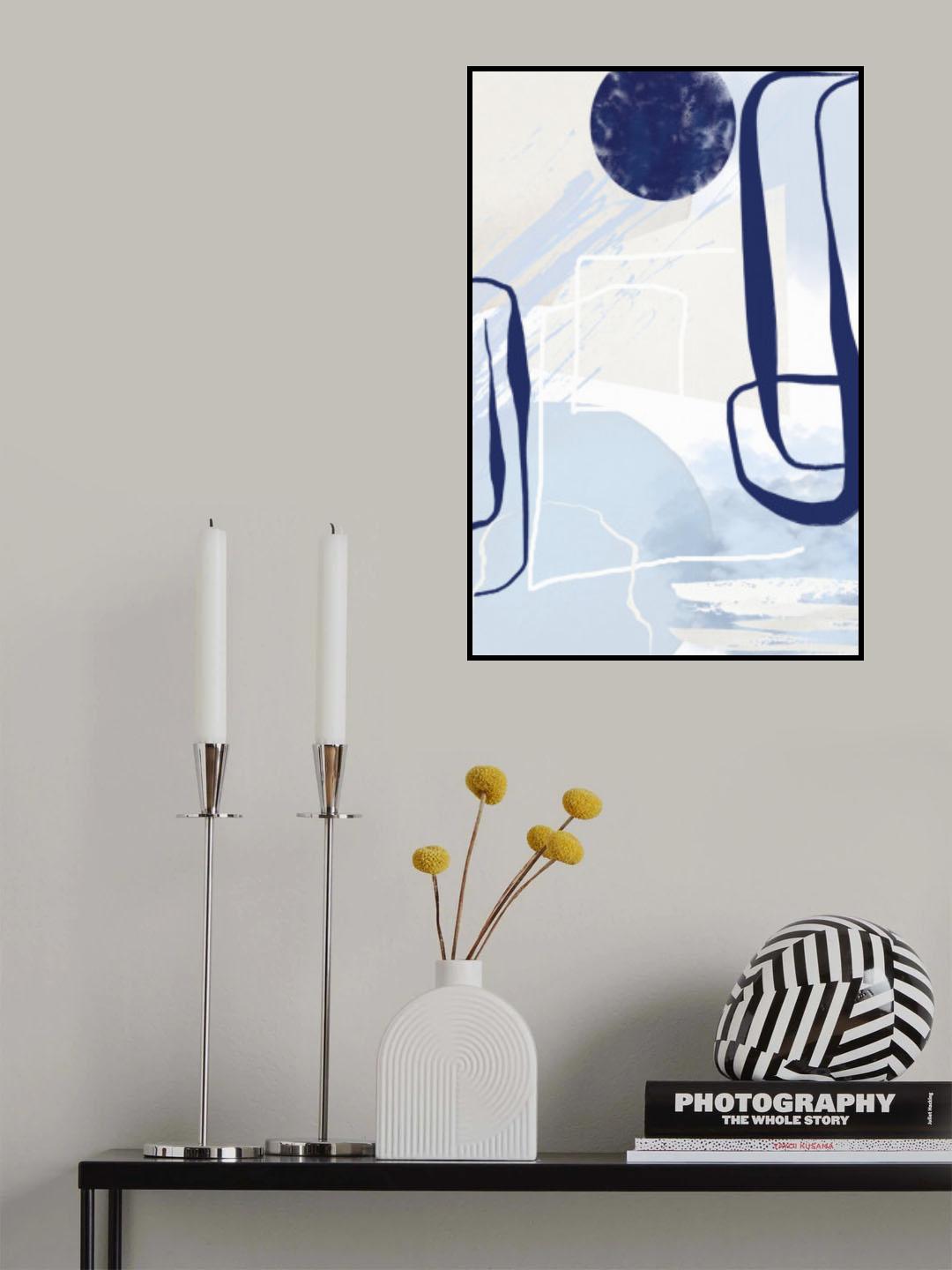 Lines of Blue-3 Poster och Canvastavla