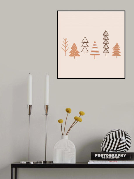 Winter Trees Illustration Poster och Canvastavla