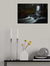Deep in the forest - The waterfall Poster och Canvastavla
