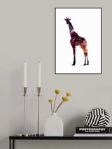 Flower Giraffe Poster och Canvastavla