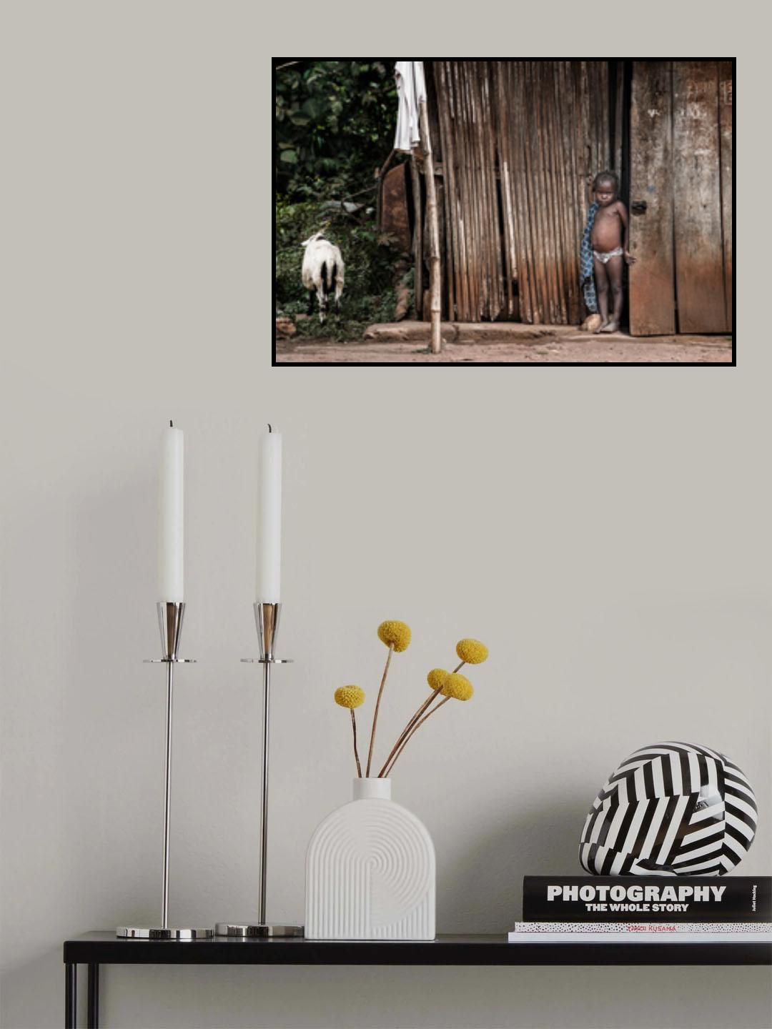 The child and the sheep - Benin Poster och Canvastavla