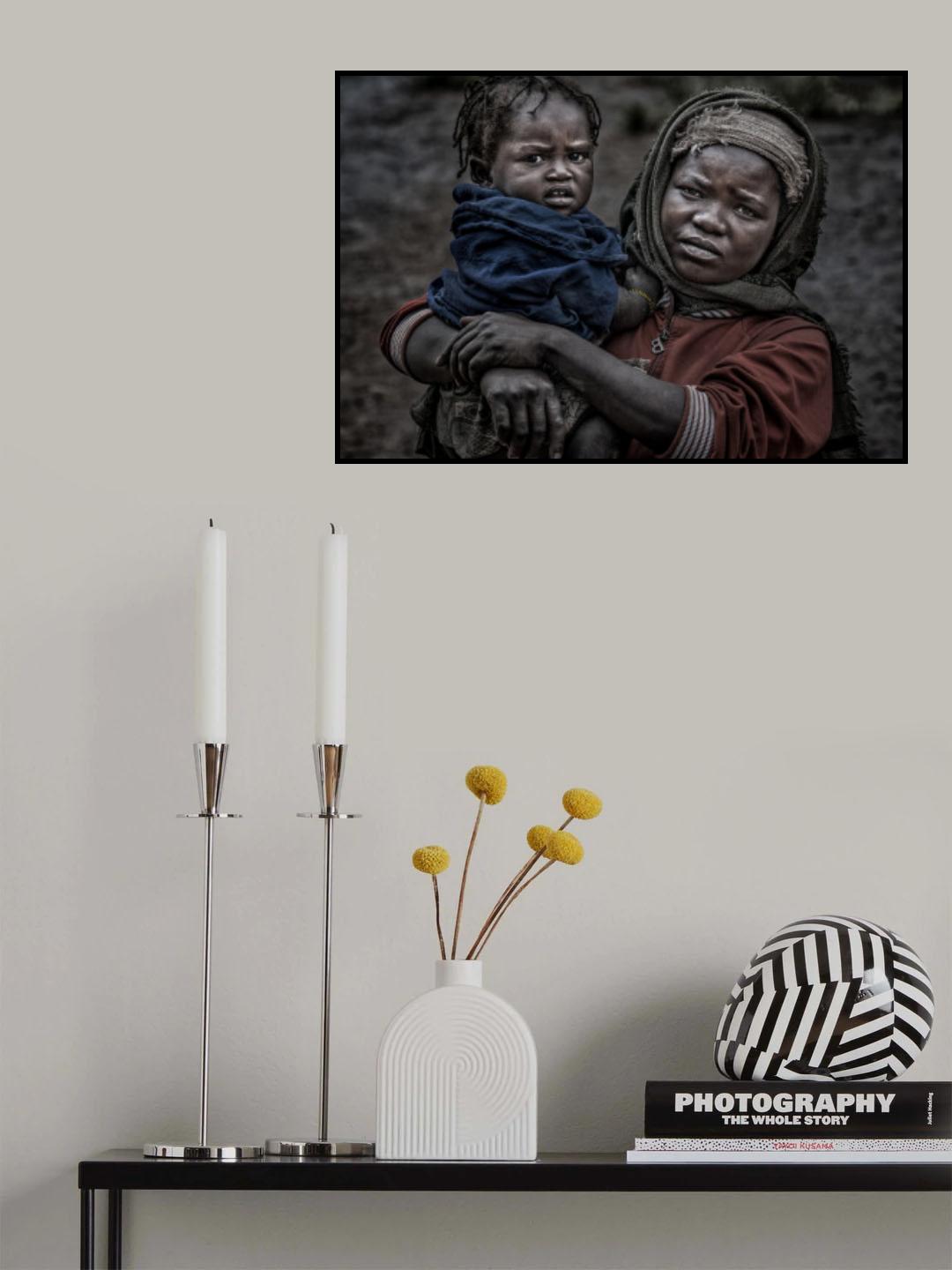 Woman and her child-Ethiopia Poster och Canvastavla