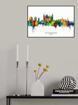 Peterborough England Skyline Poster och Canvastavla