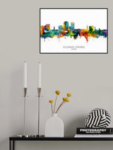 Colorado Springs Colorado Skyline Poster och Canvastavla