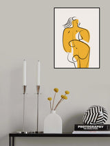 Lines and Curves In Nude Poster och Canvastavla